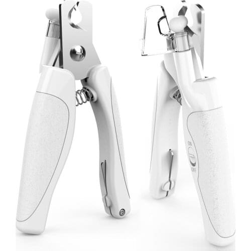 Professional LED Lamp Pet Nail Clippers Two-color Labor-saving Nail Clippers Convenient Exquisite Dog Cat Titanium Steel