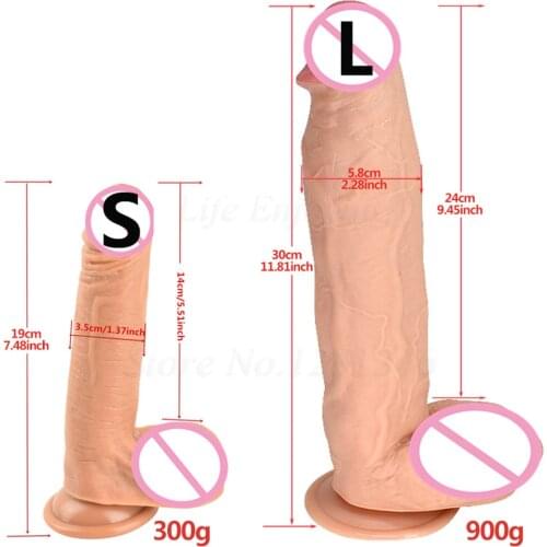2 Size Skin feeling Realistic Penis Super Huge Big Dildo With Suction Cup Sex Toy for Woman Sex Products Female Masturbator Cock