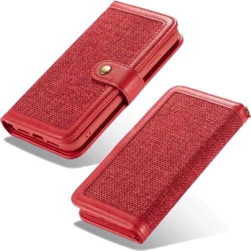 Cloth Skin Phone Case for iphone XS Max X XR PU Leather Case Retro Megnetic Wallet Card Slot Cover for iphone 7 8 6 6s Plus Case