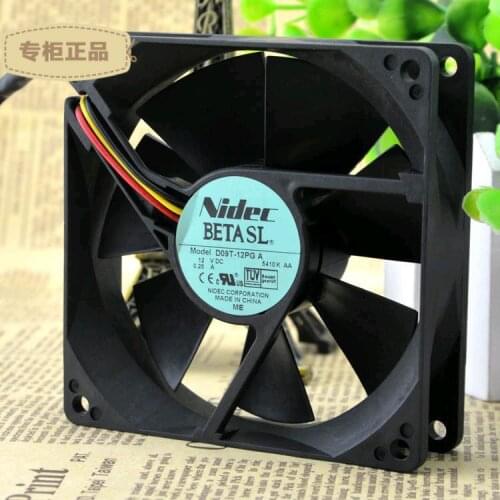 FOR NIDEC D09T-12PG A 12V 0.25A 9CM 9025 90*90*25 Cooling fan