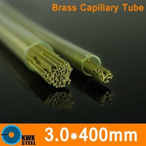 OD 3.0mm * 400mm Length Brass Capillary Pipe Small Diameter Tube of ASTM C28000 CuZn40 CZ109 C2800 H62 Electrode Material