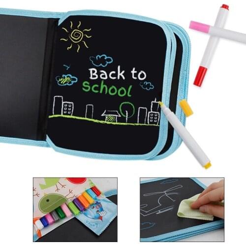 High Quality Colorful Reusable Erasable Eco-Friendly PP DIY Doodle Drawing Board Book For Children Educational Toys