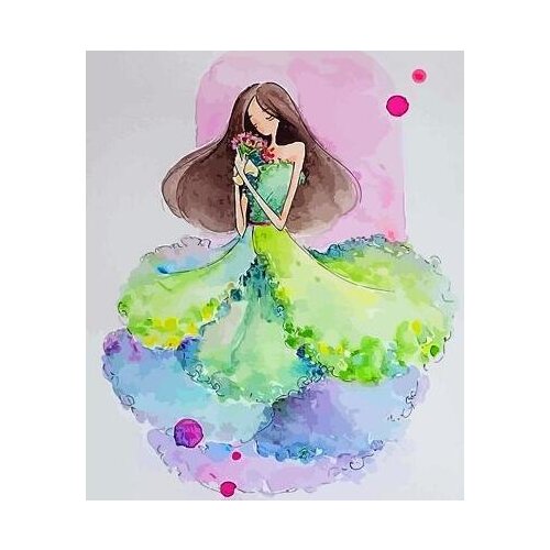 Cioioil-X647 Petal slim fashion cute girl DIY oil painting by numbers for home decor unique gift