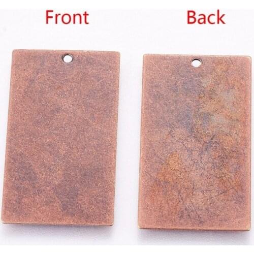200pcs Metal Tags Brass Blank Stamping Tag Pendants for jewelry making, Rectangle,Oval ,Flat Round ,2 Colors F60