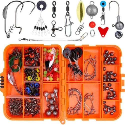 Fishing Accessories Kit 213pcs Fishing Tackle Kit Fishing Gear Artificial Fishing Lure Fishing Baits Kit For Lure,Rock Fishing