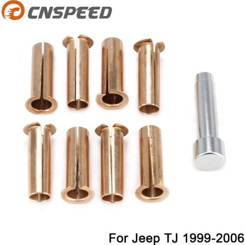 4pcs / 8pcs Door Hinge Bushing Inserts For Jeep TJ 1999-2006 Brass 11202.07 Rugged Ridge YC101621 YC101620