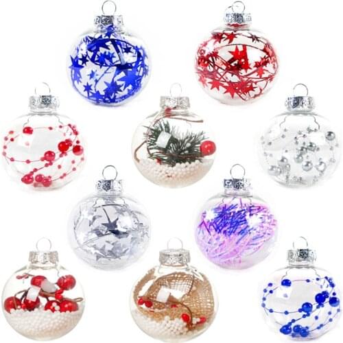 6cm Plastic Christmas Balls Xmas Tree Hanging Pendants Merry Christmas Decoration for Home Navidad Tree Ornament Gifts Noel 2021