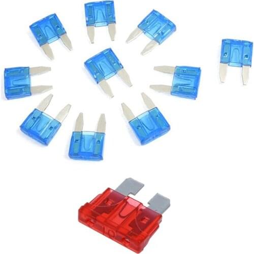 60 Pcs Motorcycle Car ATC Ato Blade Fuse Fuse Fuse Red 10A & Blue 15 a