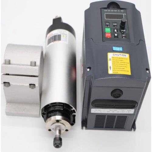 80mm 1.5KW air-cooled spindle motor ER11 24000 rpm 1.5KW frequency inverter collet spindle clamp