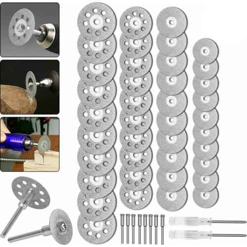 50Pcs/set Dremel Accessories Diamond Grinder Discs Circular Cutting Disc Grinding Wheel Saw Dremel Rotary Tool Set with Mandrel