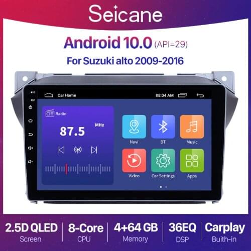 Seicane 9" Android 10.0 Car Radio GPS Navi For Suzuki alto 2009 2010 2011 2012 2013 2014 2015 2016 QLED 2 Din Multimedia Player