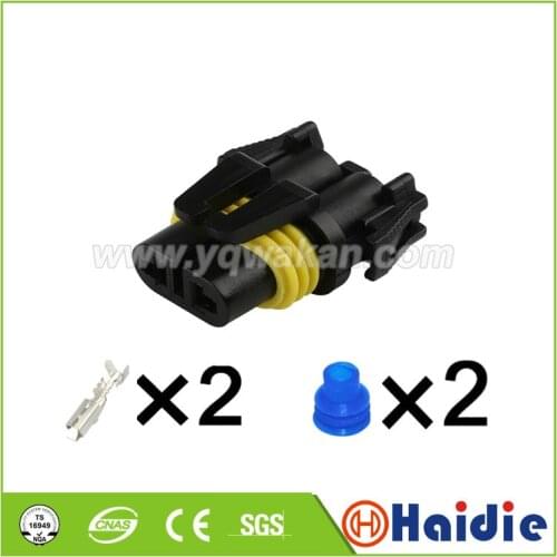 Free shipping 5sets 2pin auto plastic waterproof connector plug cable wiring connector