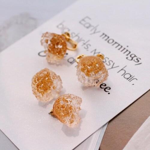 Boucle d'oreille Femme 2018 Fashion Jewelry Irregular Natural Stone Resin Earrings Brincos Korean Gold Stud Earrings For Women