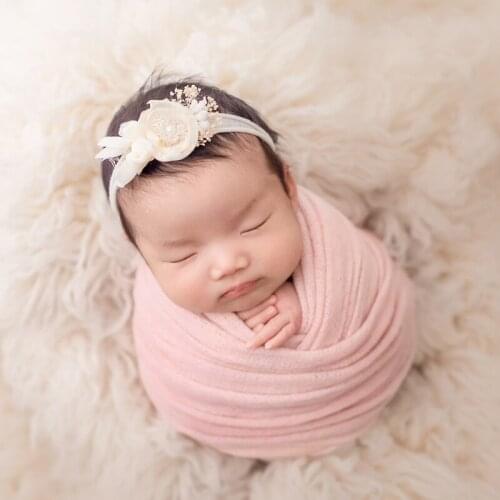 Newborn Stretch Knit Wrap Baby Gril Sweater Wrap Newborn Photography Prop Swaddle Blanket Basket Filler Prop
