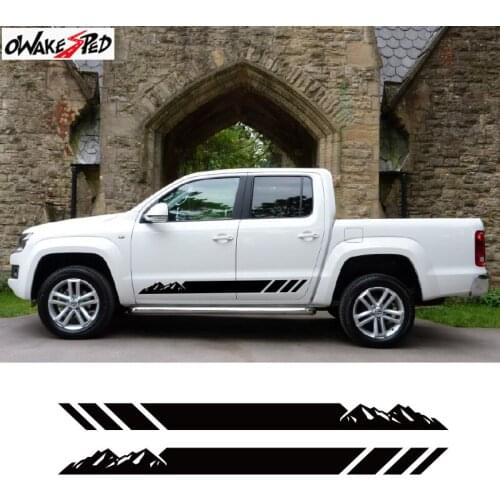 Mountain Graphic Sticker Pickup Trunk Vinyl Decals Car Door Side Stripes For TOYOTA-Hilux Amarok-RAM-FORD-Chevrolet-Nissan