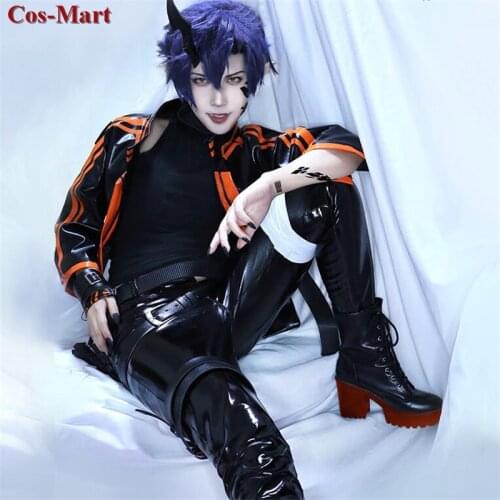 Game Arknights Flamebringer Cosplay Costume Male Handsome Leather Combat Uniform Activity Party Role Play Clothing Custom-Make