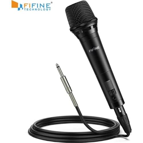 FIFINE Dynamic Vocal Microphone Cardioid Handheld Microphone with On/Off Switch for Karaoke, Live vocal, Speech etc. -K8