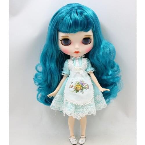 ICY DBS Blyth Doll No.BL4302 Turquoise hair Carved lips Matte face Joint body 1/6 bjd ob24 anime girl