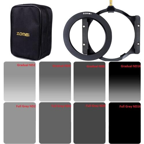 Zomei Square filter 150*100mm Complete&Graduated ND2 4 8 16 Neutral Density ND filter holder+67/72/77/82/86mm adapter