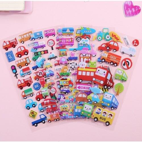 Stickers Sheets 3D Cute Cartoon Candy Cake Kids Sticker For Children Toys DIY Foam Funny Sticker Pour Enfants Decoration Stiker