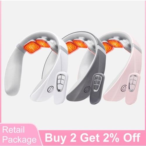 Neck Massager Tens Pulse Massager Electric Multi-mode Masajeador Hot Compress Pain Relief Relax Health Care Masage Machine