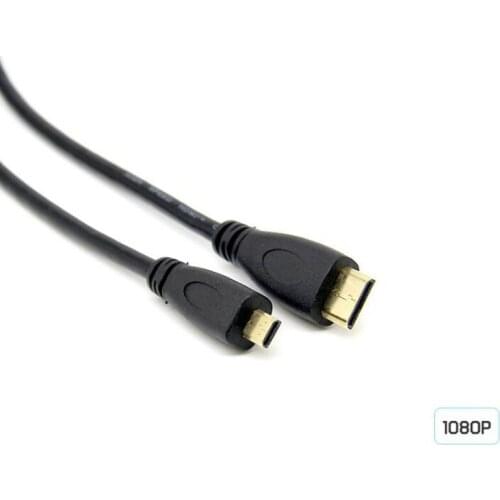 Mini HDMI-compatible v1.4 Male to Micro HDMI-compatible Male Video Cable Cord C to D Adapter For DV Phone 3FT 6FT