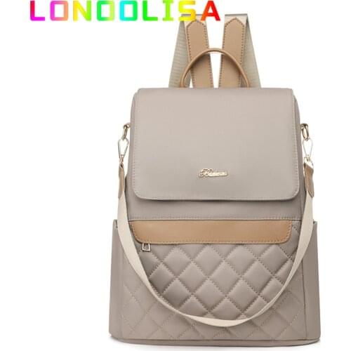 Multifunction Anti-theft Travel Bags Fashion Diamond Pattern Backpacks for School Teenagers Girls Large Capacity Oxford Bookbag