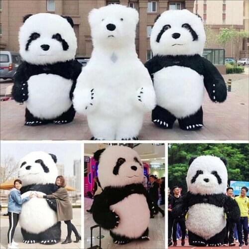 New Inflatable Polar Bear Panda Mascot Costume Suits Cosplay Dress Promotion Advertising Carnival Halloween Xmas Easter Adults