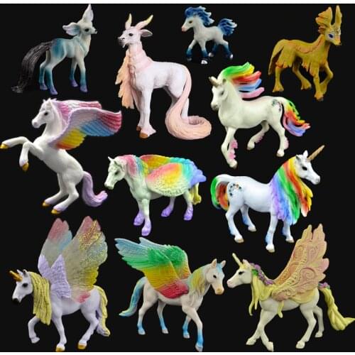 Original genuine fairy tale mythical animal flying horse figure model Wild figures kids educational toys figurine