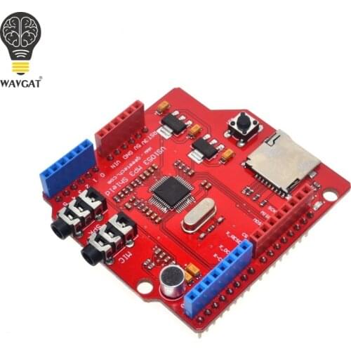 WAVGAT VS1053 VS1053B Stereo Audio MP3 Player Shield Record Decode Development Board Module With TF Card Slot For Arduino UNO R3