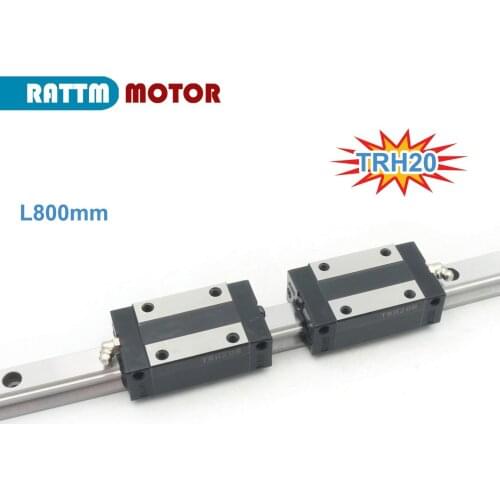 20mm Square Linear guide Rail 800mm+TRH20B Slider Block Carriages for CNC Router