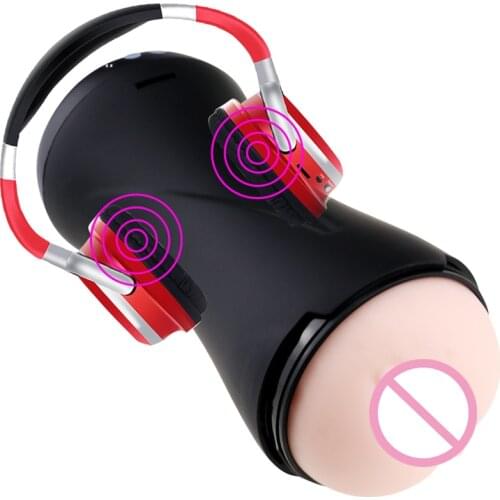 Realistic Vagina Anal Male Masturbator Silicone Electric Pronunciation Automatic Masturbation Cup Vibrator Sex Toys For Men