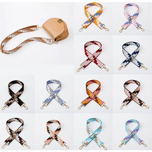 Women Detachable Bags Strap Adjustable Shoulder Straps Colored Bag Strap Bag Handle Parts Diy Handbag Belts Bag Accessories