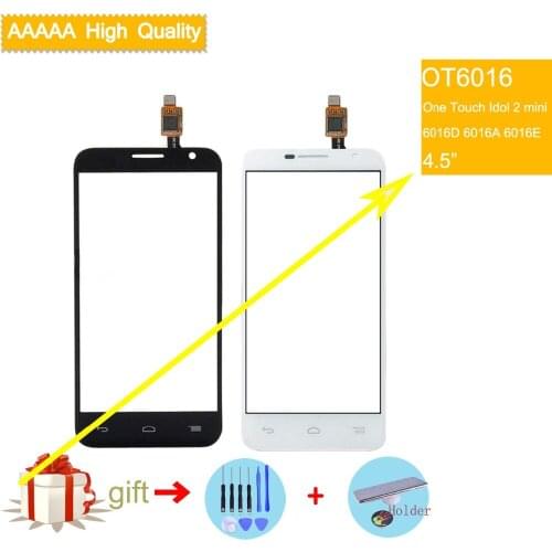 6016 touch screen For Alcatel One Touch Idol 2 mini 6016 6016D 6016A 6016E 6016X TouchScreen Sensor Digitizer Glass Front Panel