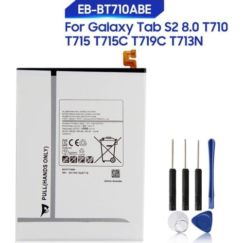 Original Replacement Samsung Battery For Galaxy Tab S2 8.0 T710 T715 T715C SM T713N T719C EB-BT710ABE EB-BT710ABA 4000mAh