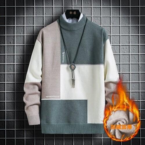 Sweater mens Korean version of the trend of big childrens autumn and winter thickened sweaters boys sweaters loose spring and
