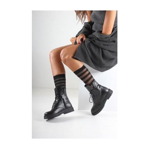 Hanife Shoes Womens Black Boots & Bootie & Postal KY3045 winter comfortable style