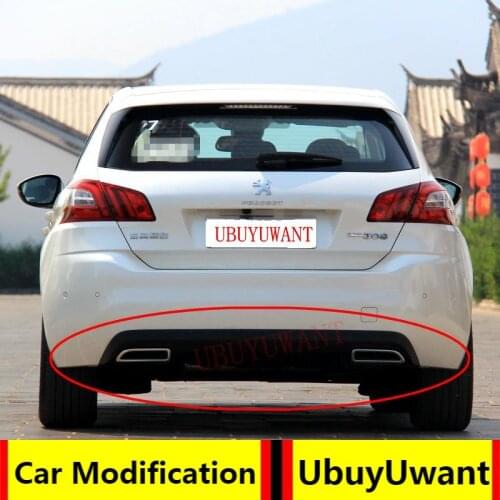 UBUYUWANT For Peugeot 308 2014 2015 Rear Bumper Spoiler Lip Diffuser Bumpers Protector Body Kit Car Accessories