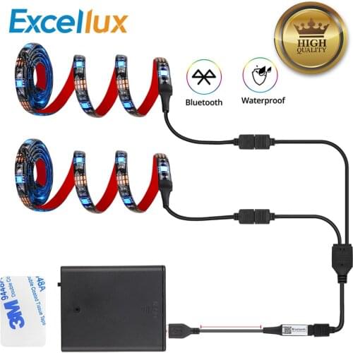 USB Bluetooth Led Strip Battery Powered Wireless Smart APP Control USB Led Strip HDTV Desktop PC Screen Background Light 1M 2M