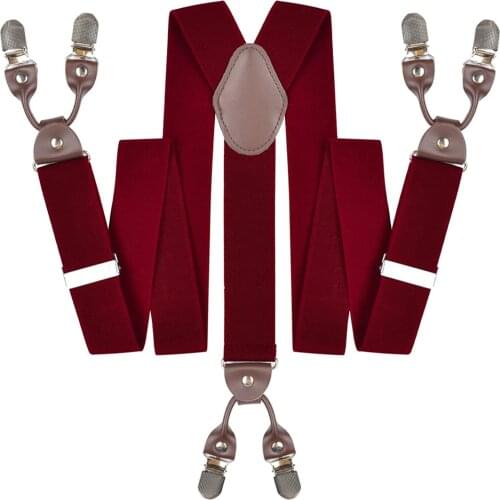 Vintage Leather Suspenders Braces for Women Men Shirt Suit Wedding Party Adjustable Elastic Y-back Trouser Suspender Strap Belt