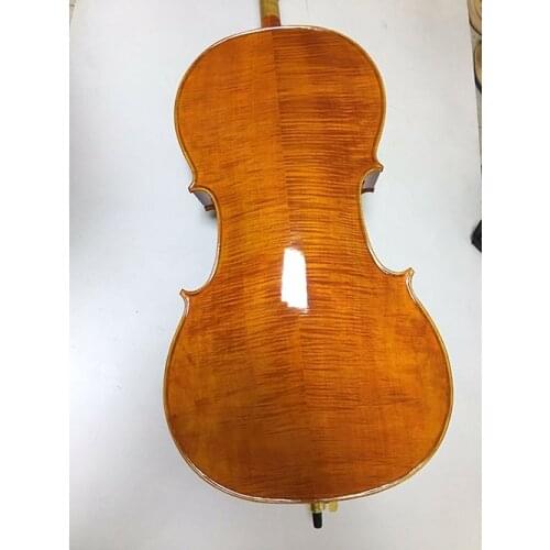 Free shipping high Quality Solid wood Handmade Cello 4/4 3/4 Stringed Instruments Portable gross Cello Natural grain Violoncello
