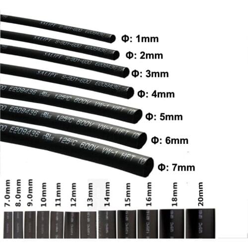 10m/lot PET environmental protection heat shrinkable tube Data line wire repair protection telescopic tube insulation sleeve