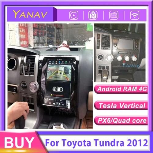 13.6" Car stereo radio player car GPS navigation For-TOYOTA Tundra 2012 car multimedia audio video player tesla Vertical screen