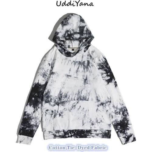 2021 Fashion Tie-Dye Print Hoodies 100% Cotton Mens Harajuku Hoodie Womens Tops Sweatshirt Y2K Tracksuit Clothing For Female