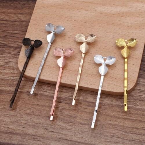 30 Pcs/Lot 55mm Metal Flower Bobby Pins Hair Clip Hairpins Hair Accessories For Women