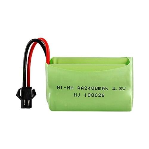 4.8V 2400mAh nimh battery pack SM plug for Remote Control toy car ship 4*AA NI-MH battery free shipping 4.8V NIMH battery