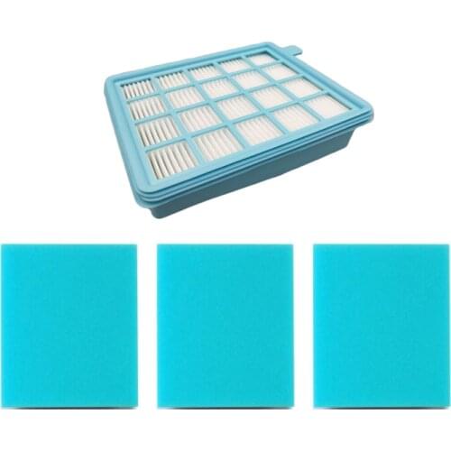 4 pcs/lot filter kits 1 hepa filters & 3 Sponge Filter replacement for philips FC8470 FC8471 FC8472 FC8473 FC8474 FC8476 FC8477