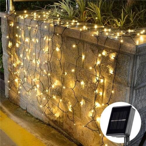 5-52M LED Solar string light Garden Christmas Lights Holiday Outdoor Fairy Lights Waterproof RGB Whtie Blue Wedding holiday