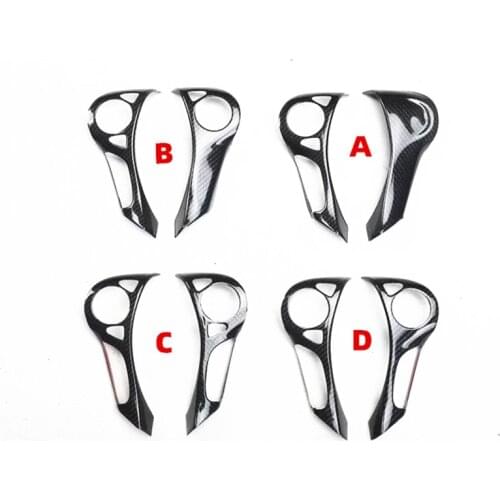 For Honda Odyssey 2015-2018 Accessories Car Steering Wheel Decoration Cover Bezel Trim Interior Panel Carbon Fiber Style Sticker