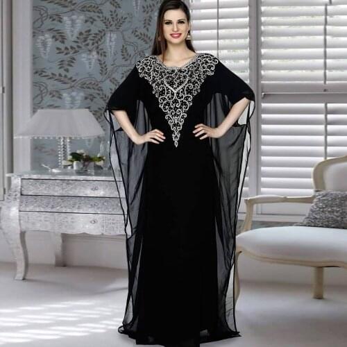 Arabic Dress Dubai Abaya Muslim Clothing For Women Bangladesh Moroccan Kaftan Turkish Pakistan Abayas Flower Print PW192